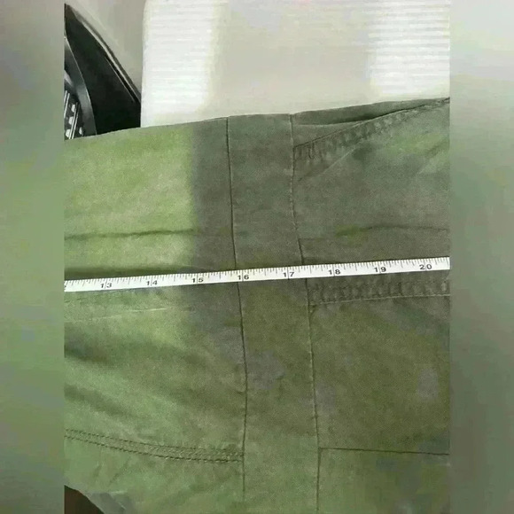 Banana republic olive green sleeveless wide leg jumpsuit pockets zip up size 6 - Picture 9 of 12